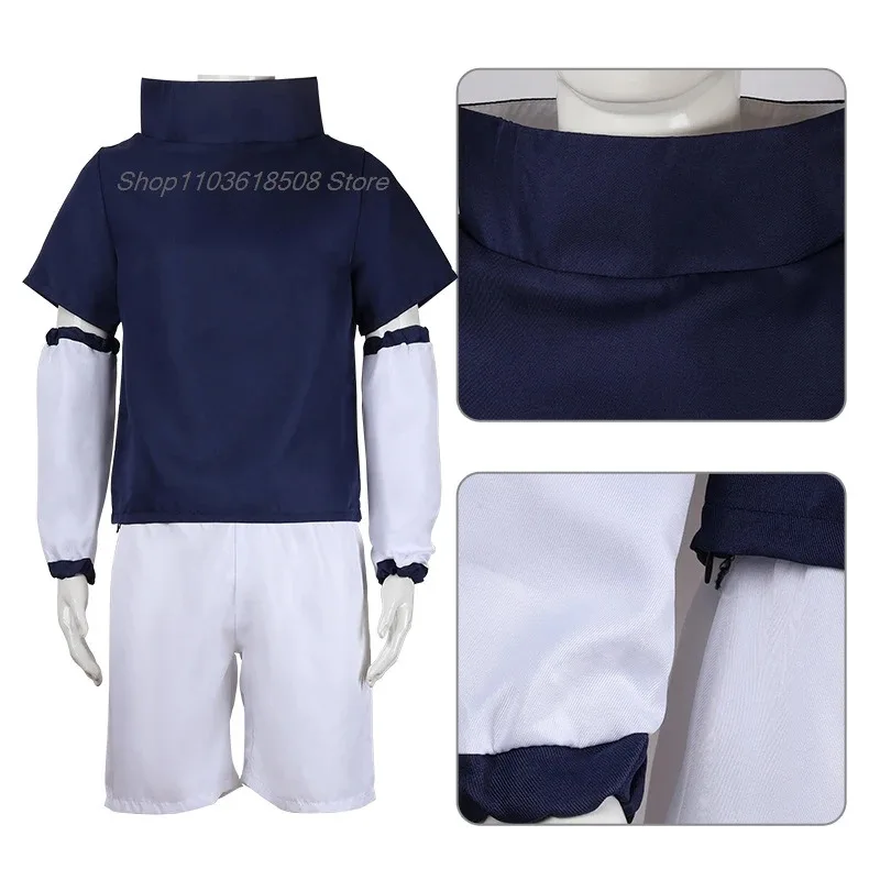 

DY20 Взрослый Учиха Косплей Саске Костюм Экипировка Детская Летняя Школьная Форма Костюм Аниме Хэллоуин Костюм25