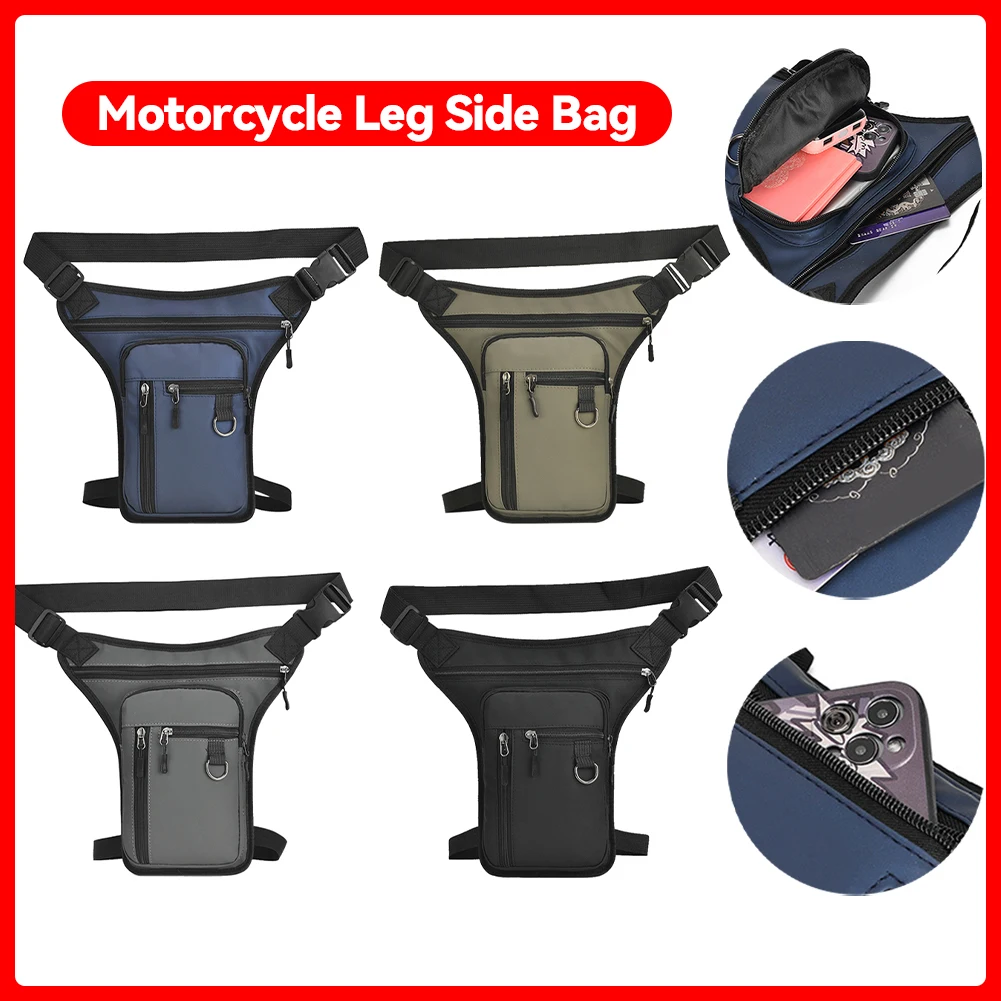 الرجال دراجة نارية الساق الجانب حقيبة مقاوم للماء التكتيكية السفر محفظة بولي Leather الجلود دراجة نارية الورك الساق حزمة حقيبة رياضية عادية