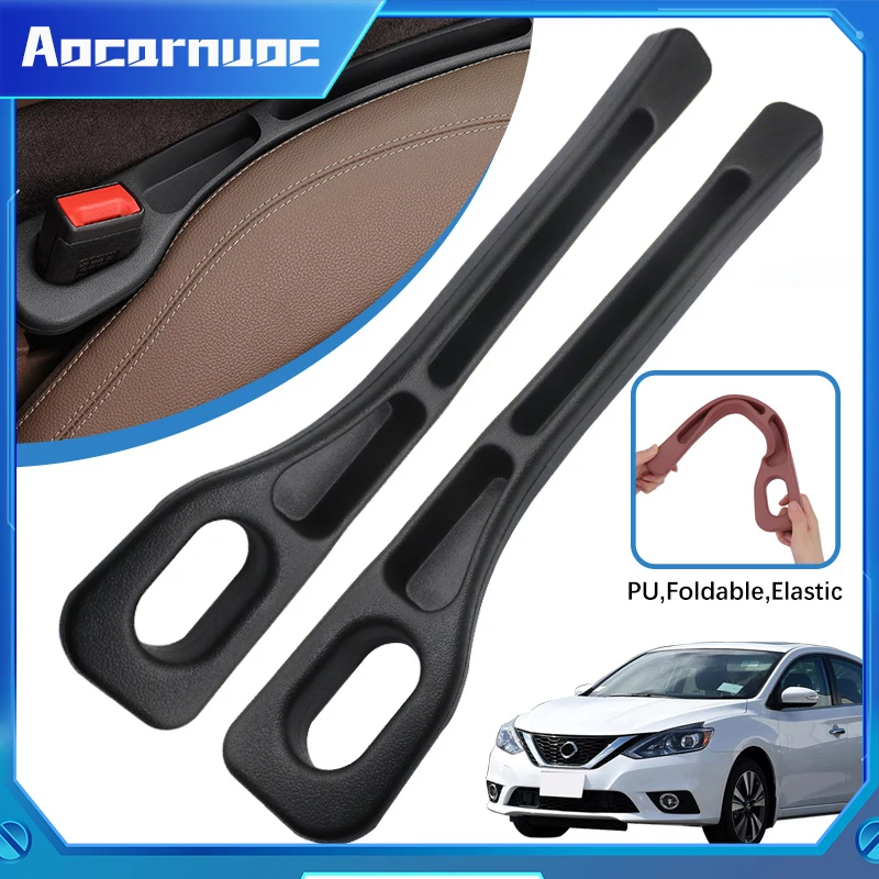 2 peças para nissan sentra b15 b16 b17 b18 2000-2023 preenchimento de lacuna de assento de carro entre assentos decoração de fenda acessórios interiores