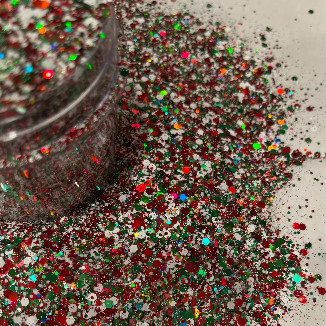 50g Christmas Chunky Glitter Mix Loose Sequins for Resin Craft Supplies Snowflakes Star Christmas Tree Design Nail Glitter