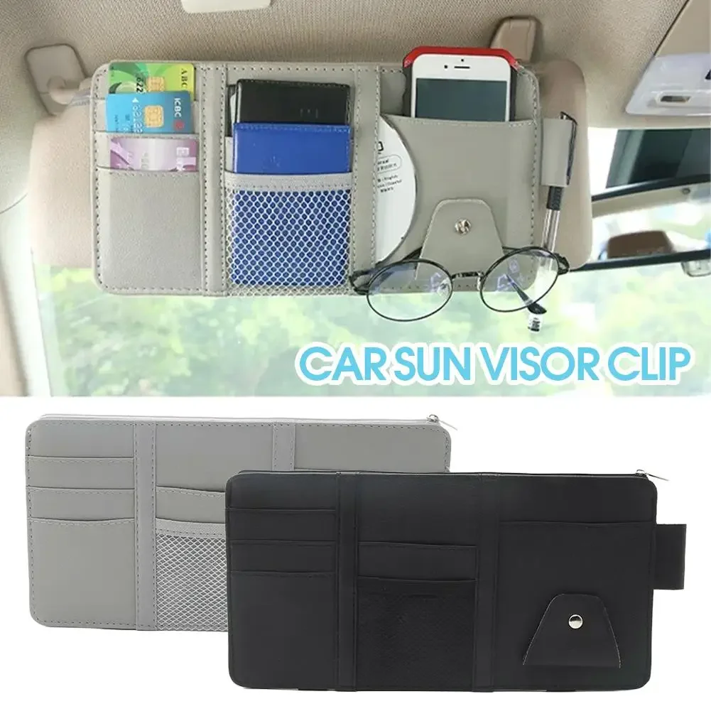 

Universal Car Sun Visor Organizer with Zipper, Multi-Pocket Holder for Cards, Toll Tickets, Glasses, Phone, Keep Your Tidy Amagi
