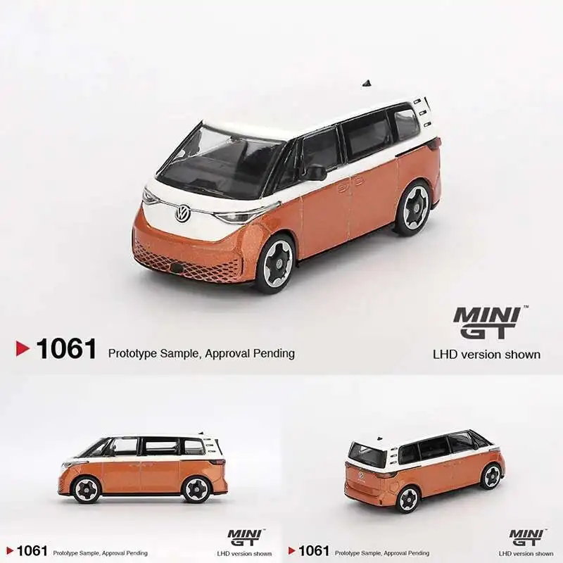 

PreSale MINIGT 1061 1:64 Volkswagen ID.Buzz Candy White Energetic Orange Diecast Car Model Collection Toys