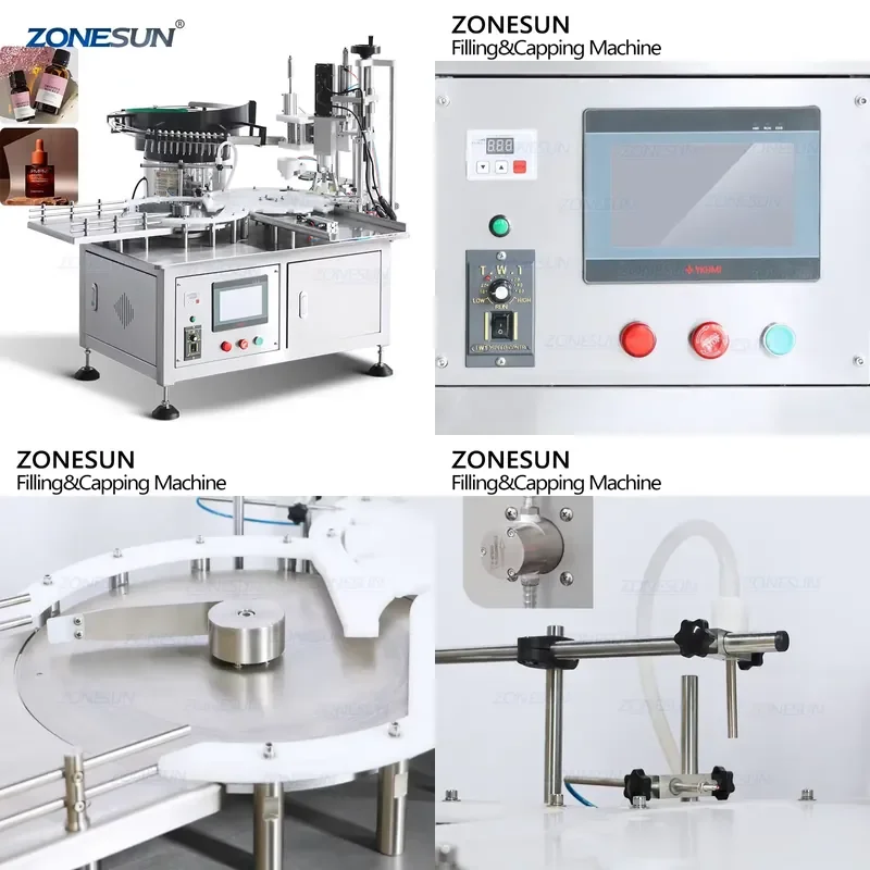 2026 Hot ZS-AFC7A Essential Oil Perfume Vials Eyedrop Dropper Bottles Liquid Rotary Filling and Capping
