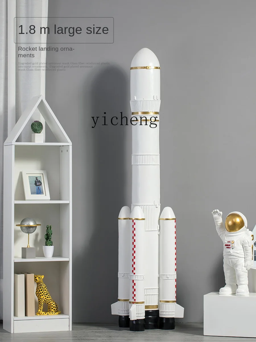 ZC 1.8 M Rocket Model Large Floor Ornaments Simulation Space Sculpture Mall and Shop Window Display