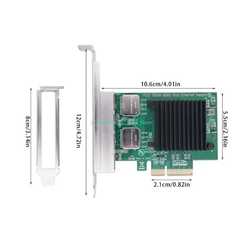 Placa servidor E74D PCIe Adaptador Gigabit Ethernet Placa Lan 2 portas suporta windows®7, IEEE 802.1P