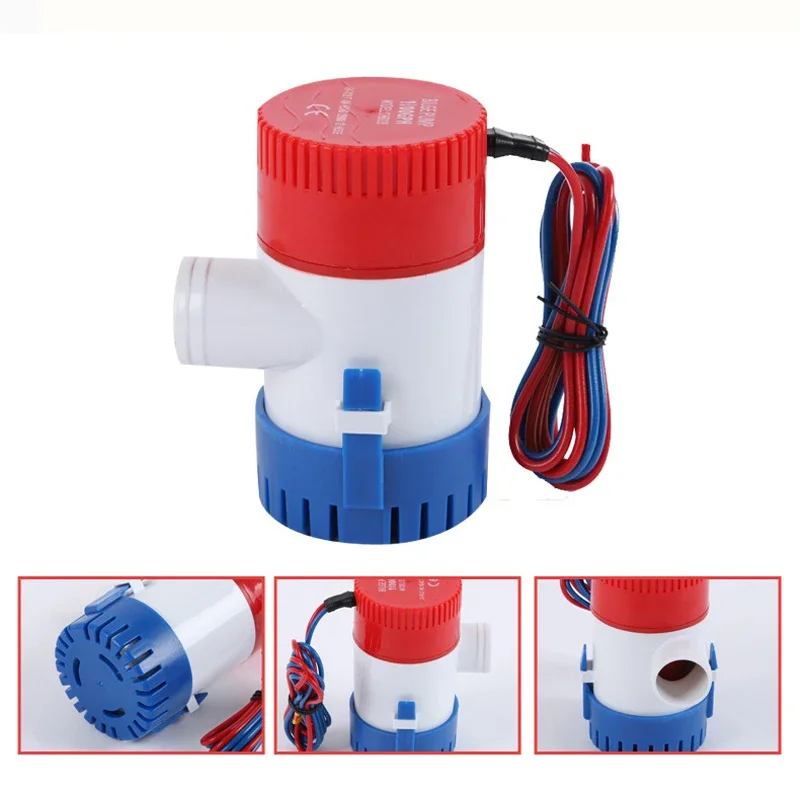 Submersible Pump Electric Water Pump 12V 350/500/750/1100GPH Filter Water Mini 24V Bilge Solar Micro Motor Boat Marine Pump 12V