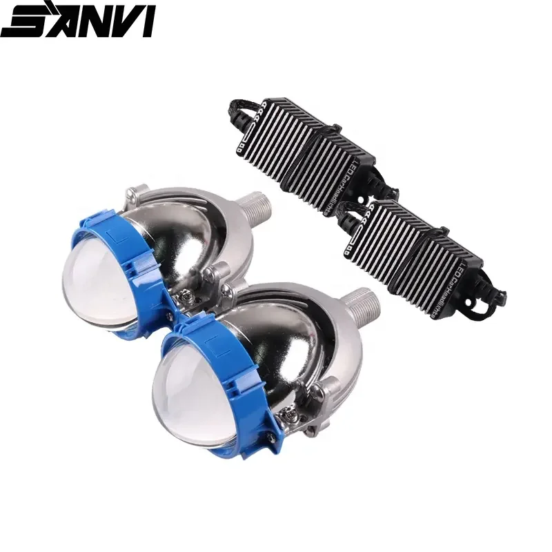 

SANVI 2Pcs 45W 5500k 3 Inches H8 Auto Bi LED Projector Lens H4 H7 9005 9006 Car Motorcycle Headlight Retrofit Kits