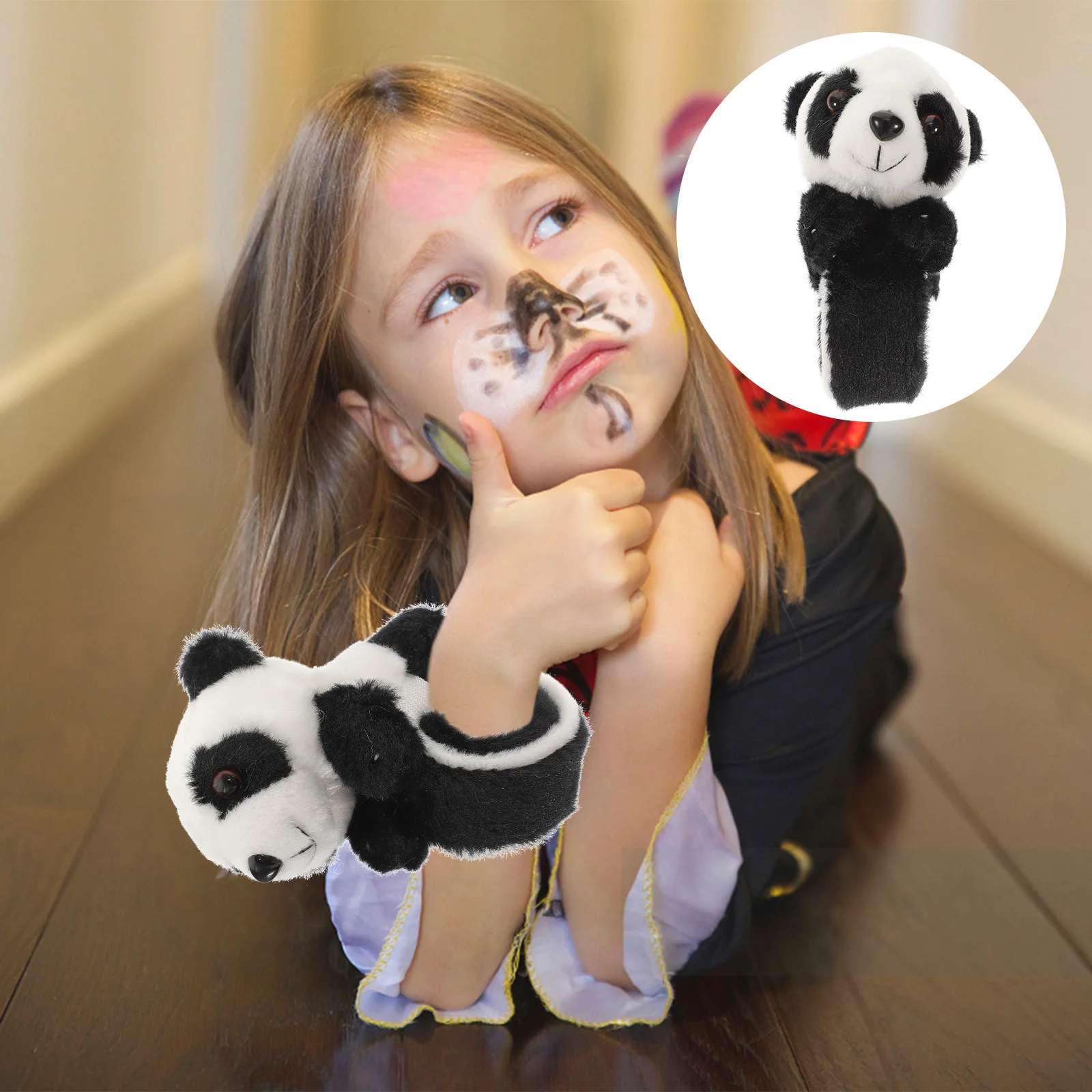 

1pc Panda Slap Bracelets For Kids Animal Theme Snap Wristbands Party Favors Birthday Halloween Christmas Gift