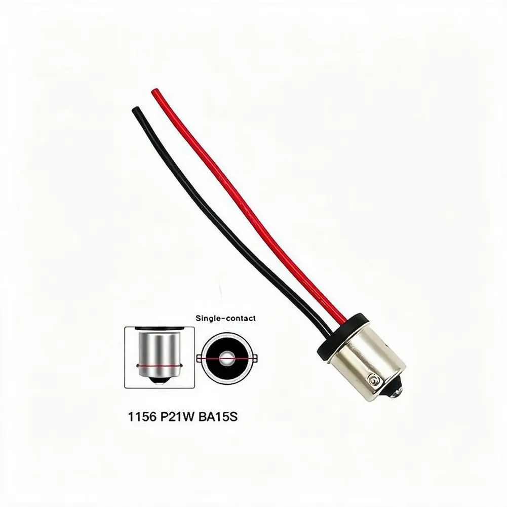 Auto Lamp Socket Adapter Socket Connector 1156 1157 BA15S Male Plug Extended Wire Use For Car Reversing Lamp view 3
