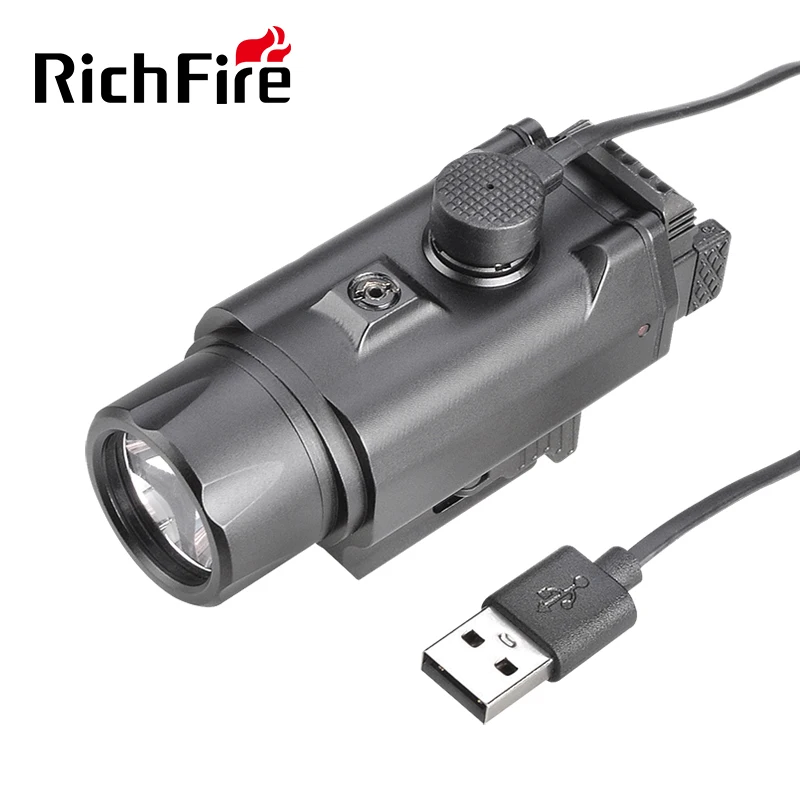 Richfire SFD-077 Rechargeable Flashlight CREE 1500LM Green Laser Weaponlight with Magnetic Charging for Taurus 20mm Rail Mounted