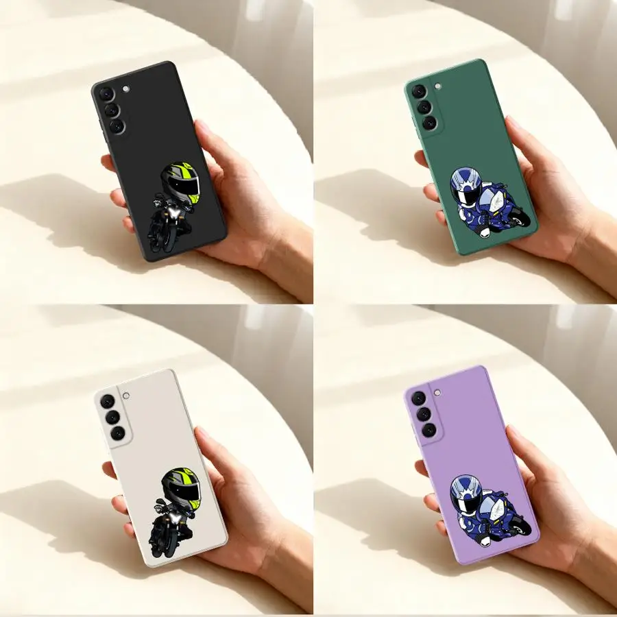 Case for Samsung Galaxy A36 A26 A51 A11 A12 A35 A24 A16 A22 A52 A15 A34 A13 A14 Phone Cover Cartoon Cute Motorcycle