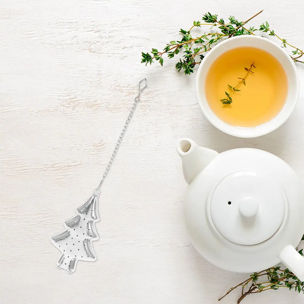 4Pcs Stainless Steel Tea Strainers Tree Shape Creative Mesh Filter Loose Leaf Spice Infuser Diffuser Portable Reusable Tea Ball
