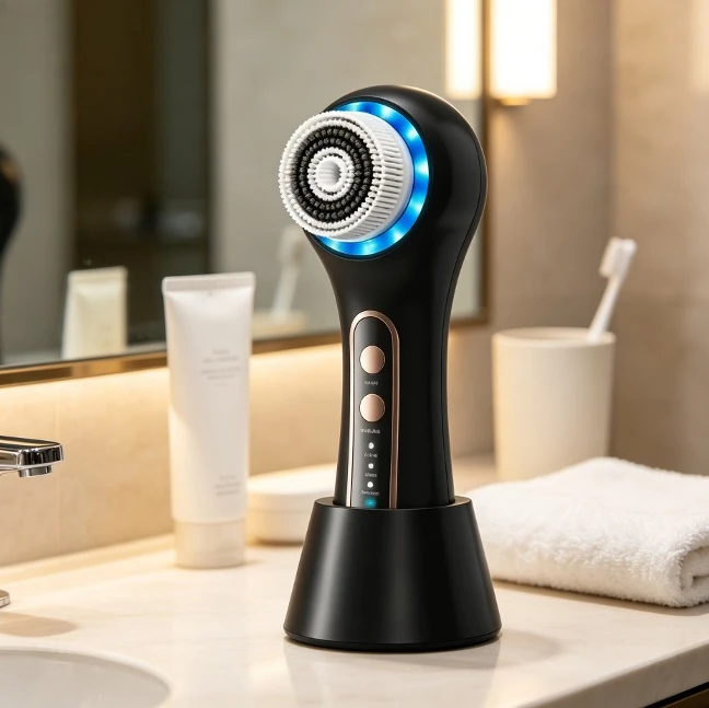 Electric Facial Exfoliating Brush, Face Cleansing Brush With 5 Brush Heads for Exfoliation, Massage & Deep Skin Cleaning