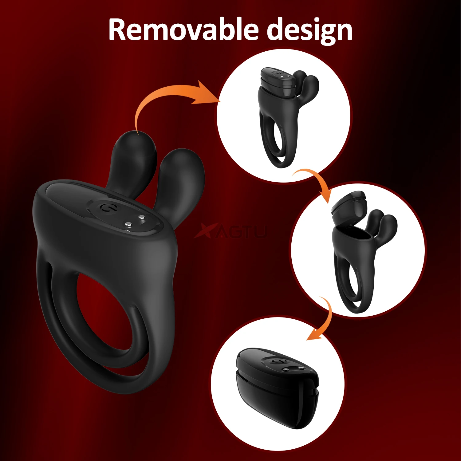 APP Vibrating Cock Ring Penis Ring Male Erection Enhancing Clit Vibrator for Women Clitoral Stimulator Adult Sex Toys for Men - view 4