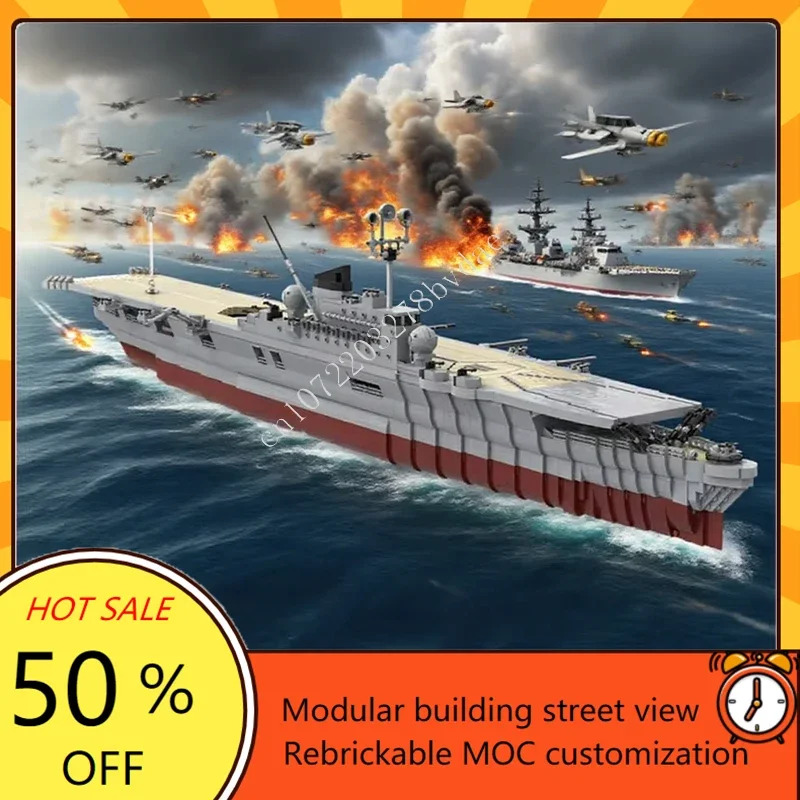 4506PCS MOC Seydlitz Custom Puzzles Warship Model Technical Architecture Set DIY Assembly Creative Kids Puzzle Toy Xmas Gifts