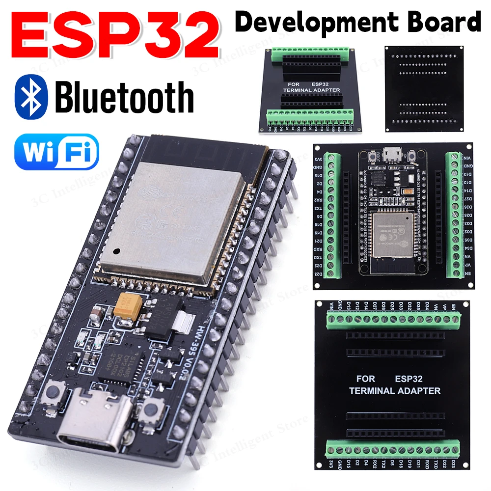 ESP32 Breakout Board CP2102 NodeMCU-32S Lua 30Pin GPIO 1 Into 2 Dual Core CPU GPIO WiFi Bluetooth-compatible Low Power Module