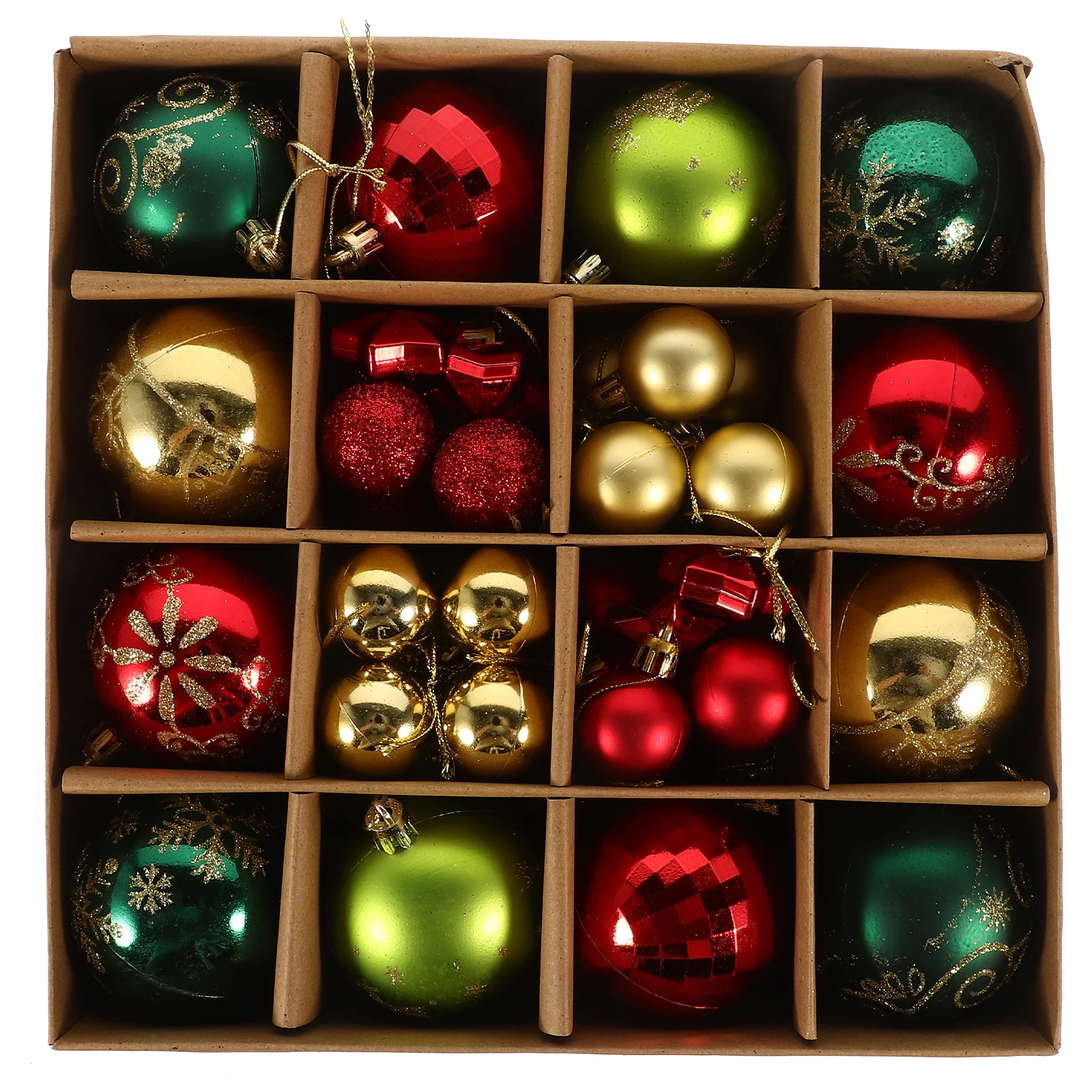 

44 Pcs Christmas Ball Pendant Decorative Pendants Bright Colored Balls Painted Decoration Tree Hanging Colorful
