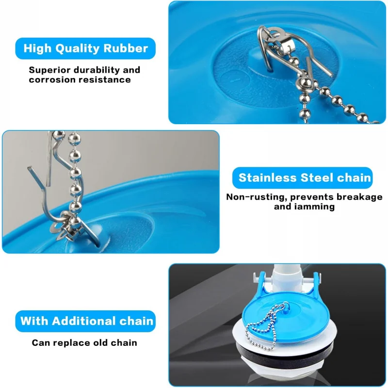 Kit de flapper de vaso sanitário de 3 polegadas, 2 peças de rolha 99-788,