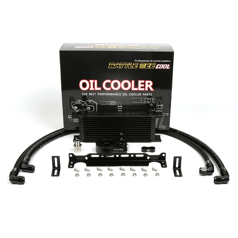 BATTLEBEE Engine Oil Cooler Radiator Kit Oil Filter Sandwich Plate Adapter For Cadillac ATS CT5 XT5 Ford Mustang 2.3T BB-OCK-120