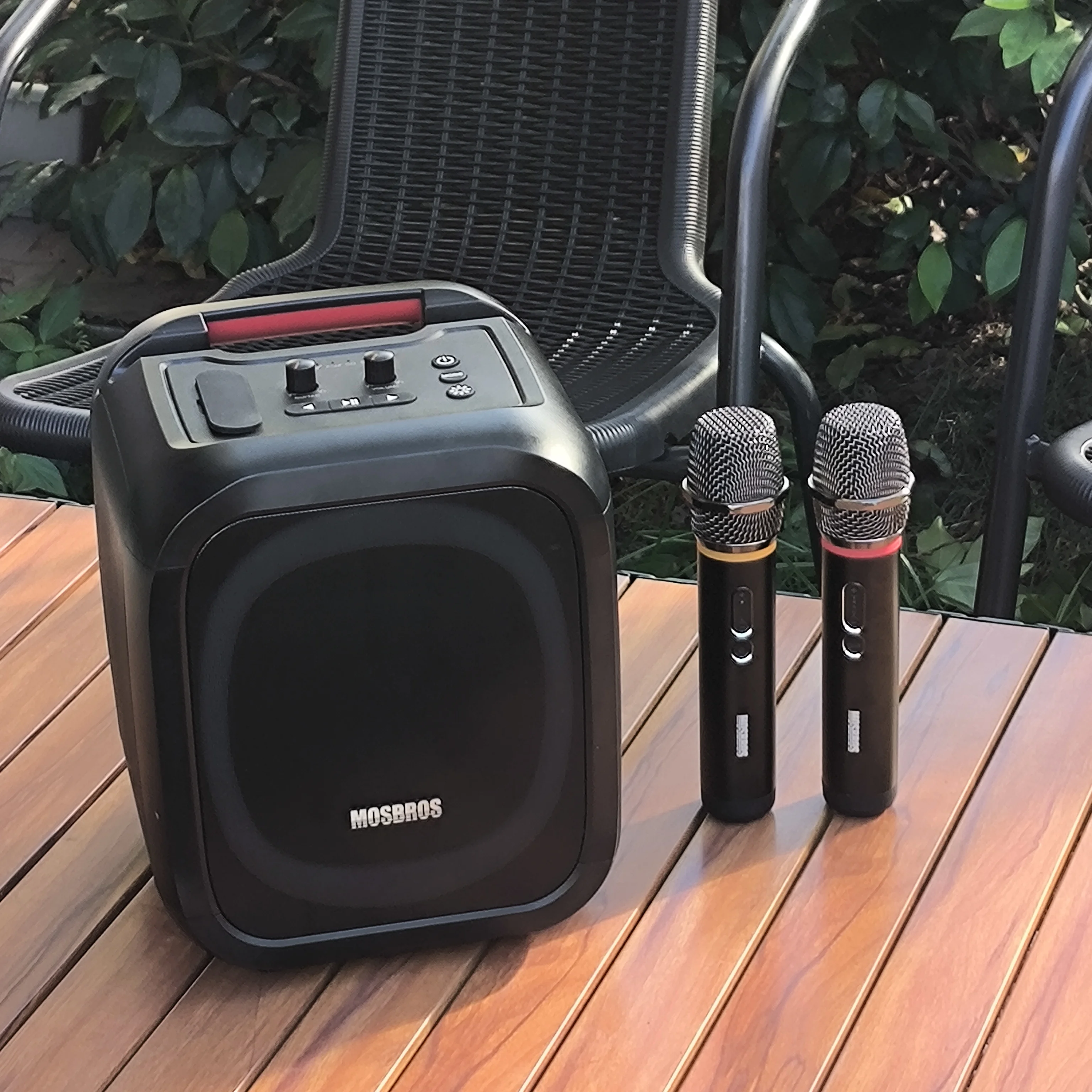 

Mosbros KaraBass 7K Multimedia RGB BT Speaker With 133MM Diameter V5.3 BT And 12000mAh Battery Outdoor Speakers