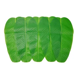 5PCS Large Artificial Banana Leaves Faux Tropical Leaves For Hawaiian Luau Party Banana Leaf Simulation Plant Decoration New
