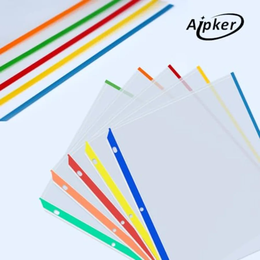 Protectores de páginas resistentes 8,5 x 11 para carpetas; Fundas de plástico transparente