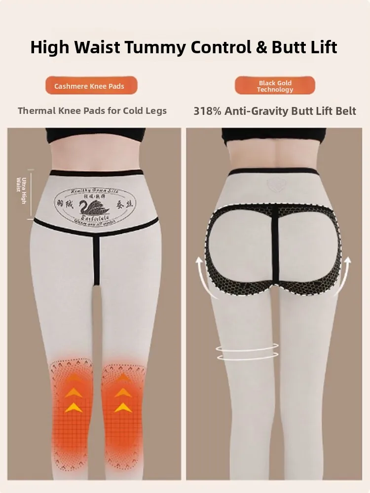 Women's High Waist Thiened Winter Yoga Fitn Pants Fce Lined Warm ark Pants Lambswool Base Layer Pants Casual Scenarios