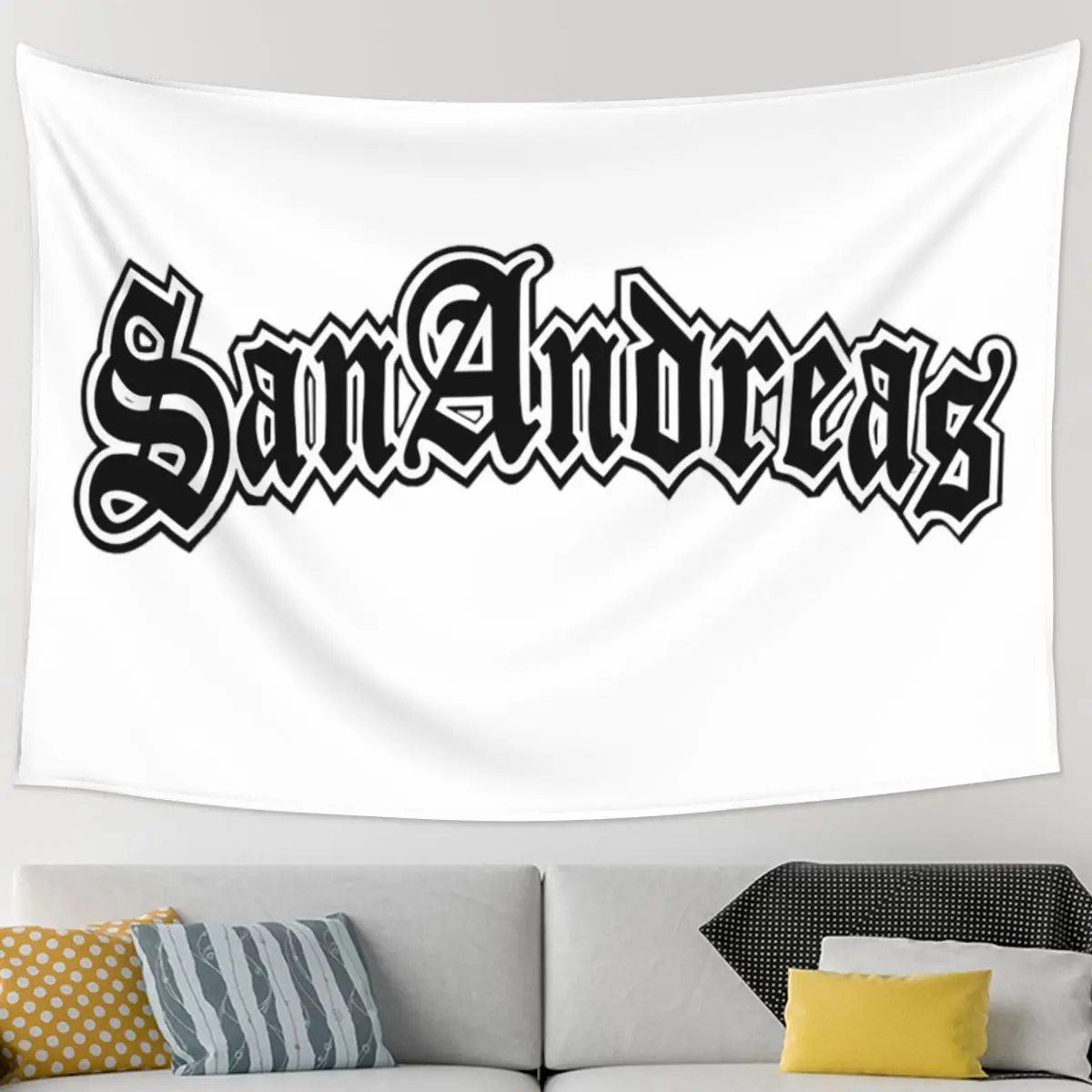 Sherm Head GTA San Andreas Logo نسيج مضحك الجدار الشنق ديكور المنزل الجمالي المفروشات لغرفة المعيشة غرفة نوم غرفة النوم #3