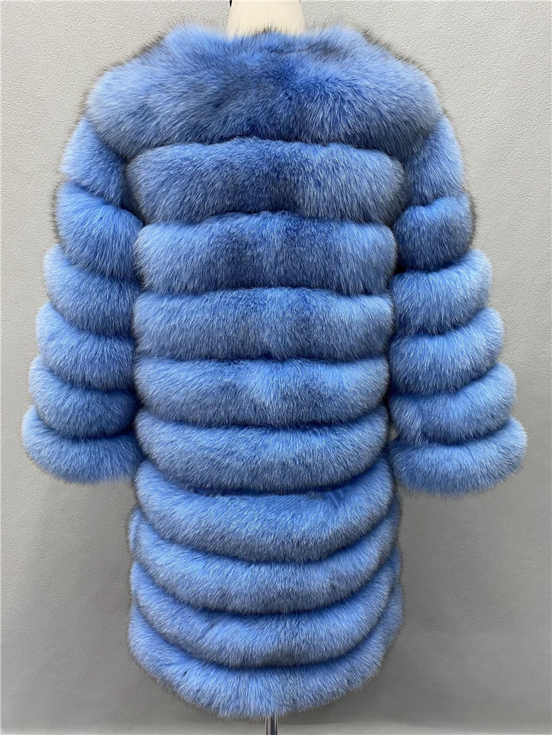 Real Fox Fur Coat Women Winter Natural Fox Fur Coat Female Genuine Fur Coat Ladies Warm Thick Casual Jackets 2024 New Arrival