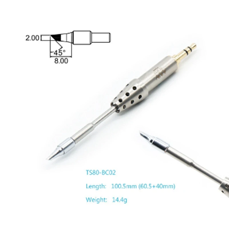 1 Piece TS80P Digital LCD Soldering Iron Tips Mini Replacement Welding TS-B02 Tip (TS-BC02)