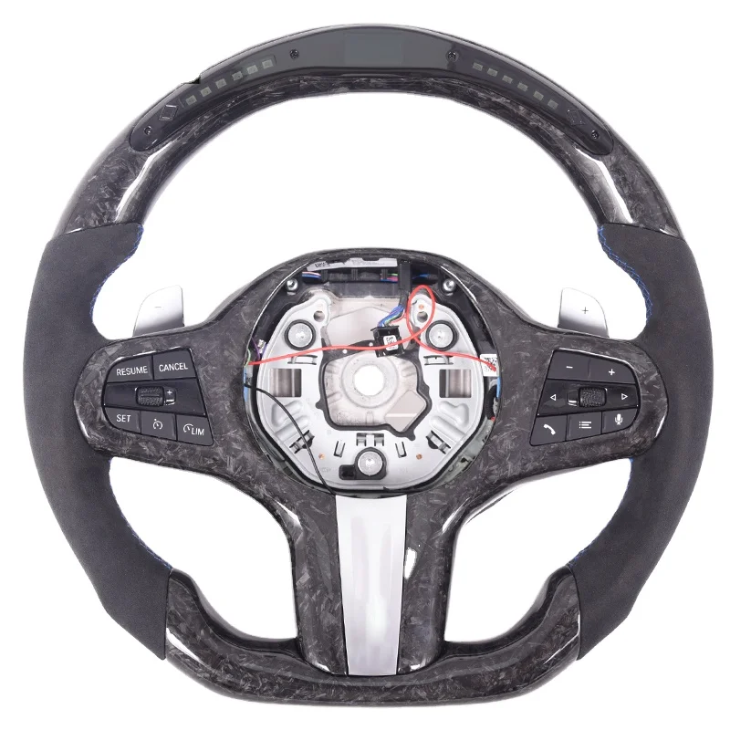 

LED Carbon Fiber Steering Wheel For BMWS G20 G28 G30 G38 G32 G11 G12 G01 G02 G05 G06 G07 G08 G14 G15 X3M X4M X5M X6M M3 M4 M5 M8