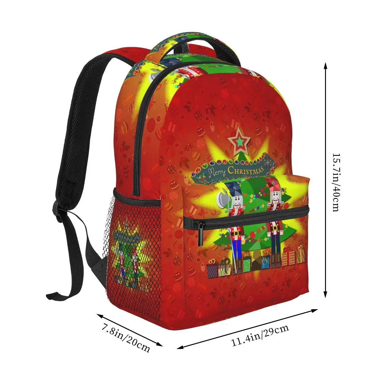 Christmas Nutcracker Doll Soldier Backpack Student Boys Girls BookBag Kids School Bag Computer Shoulder Bags for Men Women