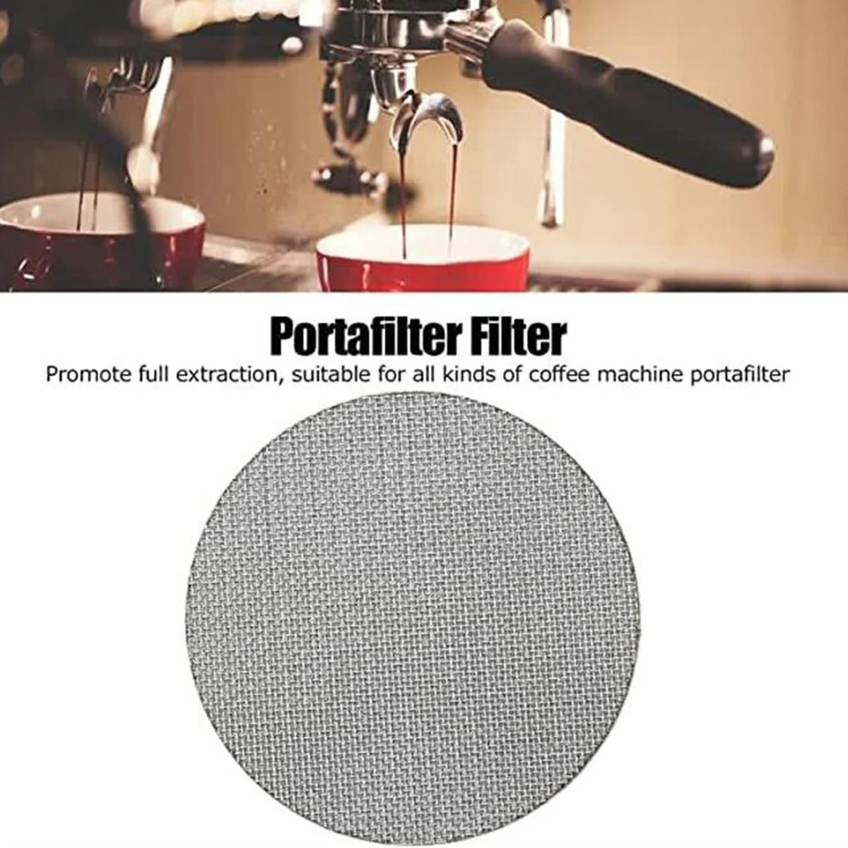 A02V-1PC شاشة عفريت مقاس 51 مم/شاشة دش سفلية لمرشح القهوة الإسبريسو/شاشة اتصال - ستانلس ستيل