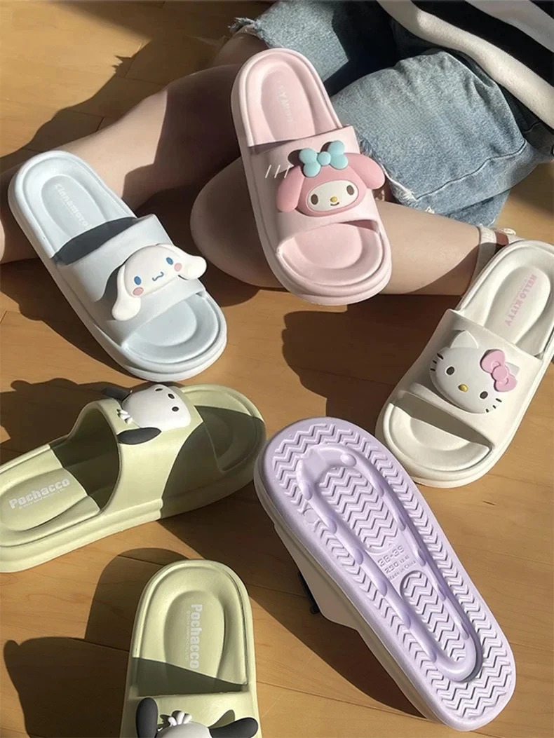 EVA Cloud Slippers, offizielle süße Mädchenhausschuhe für Damen, rutschfeste, weiche Sohle, bequeme Haussandalen – Detail 5