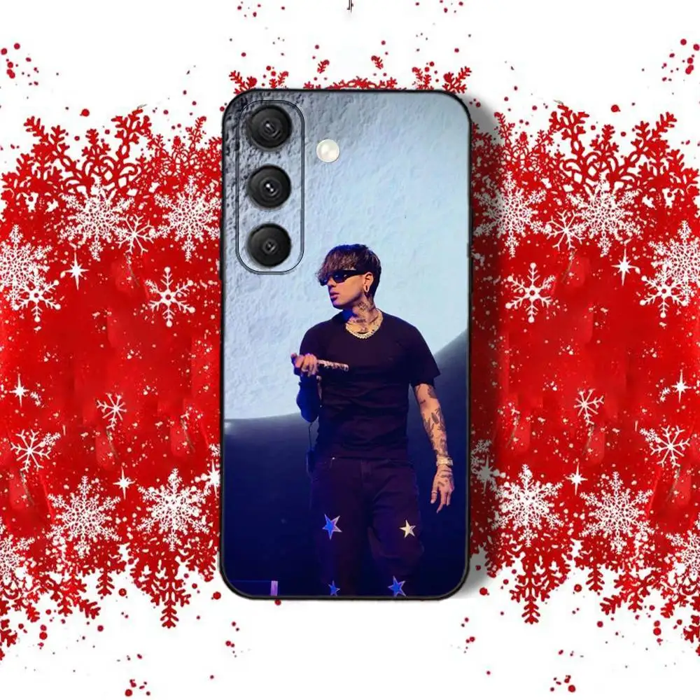 C-Crocraxker Rapper CRO-ES Capa de telefone para Samsung S22, S24, S20, S25, S23, S30, S21, Ultra, Plus, Fe, Lite 4G, 5G Capa macia preta