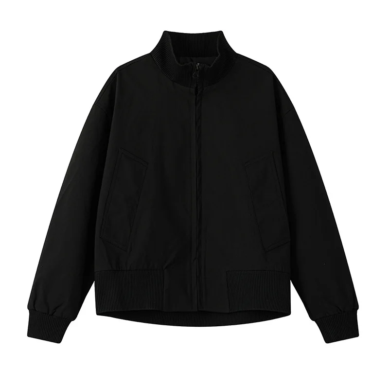 American Sle Pilot Jaet Uomo Primavera Autunno Capispalla alla moda Antivento Colletto alla coreana di grandi dimensioni Top Versatile Thiened PU