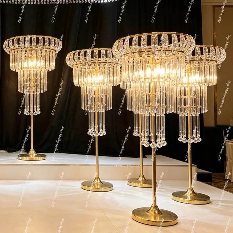 

【Professional Grade】TX 4/10pcs 90-120cm Wedding Stage Props: Luminous LED Lights props, Floor Aisle wireless Lights stand for We