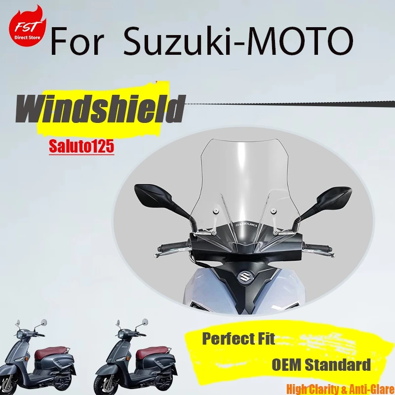 

Ветровое стекло для мотоцикла Suzuki Saluto 125, модифицированное, в стиле ретро, с защитными очками