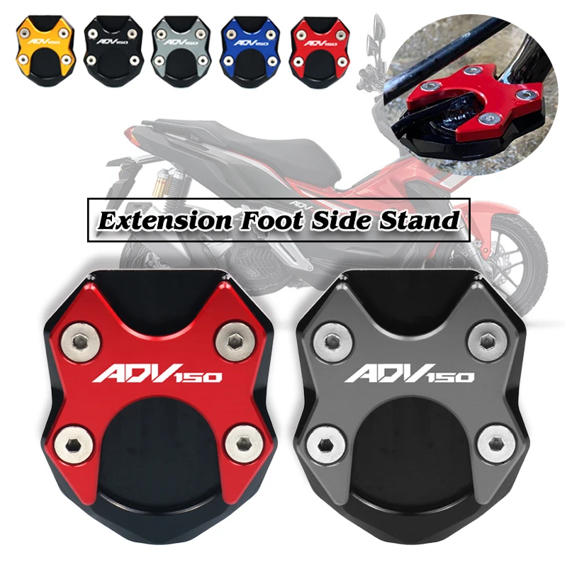 Motorcycle CNC Kickstand Foot Side Stand Extension Pad Support Plate Enlarge Stand Fit For ADV150 ADV250 ADV350 ADV 150 250 350