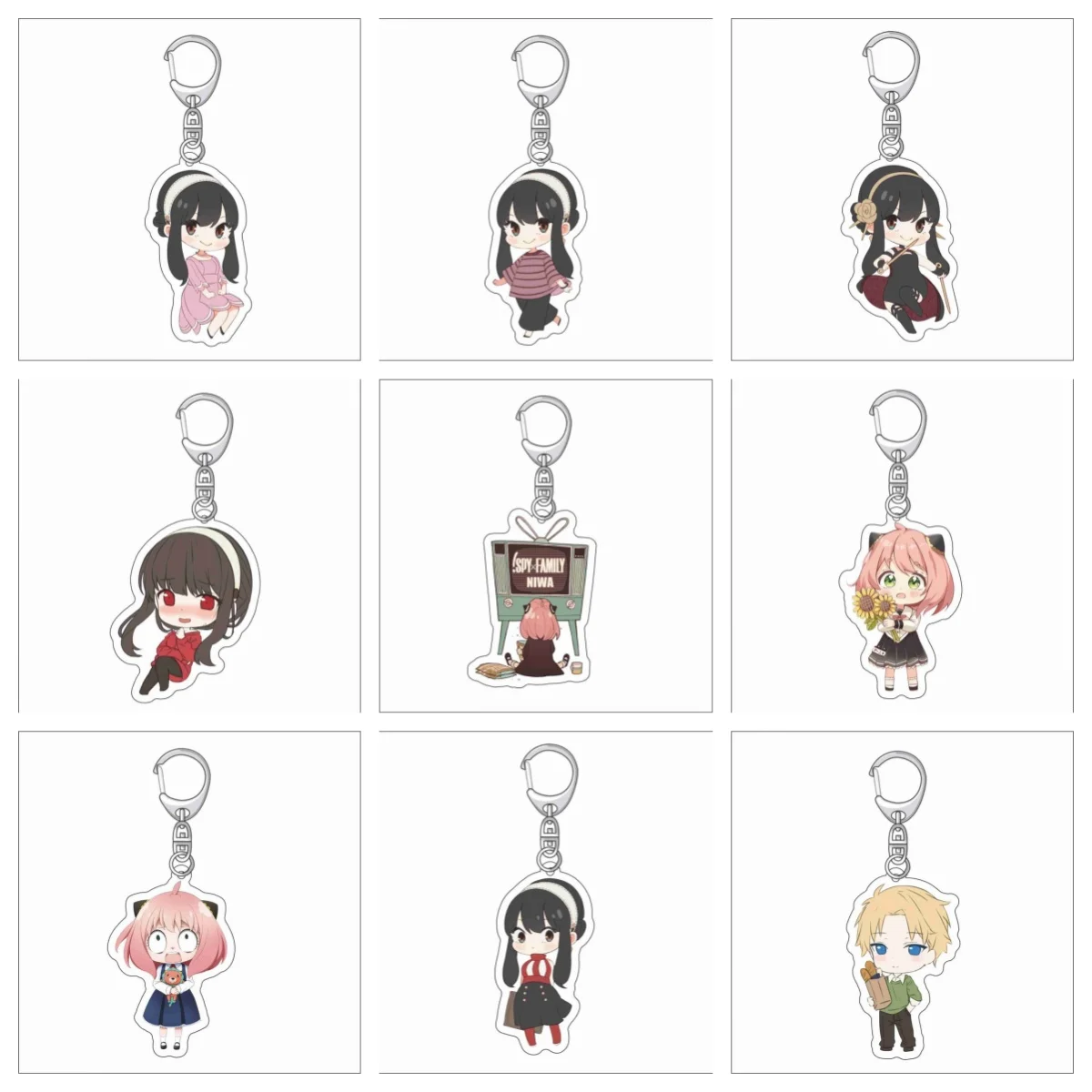 Брелок-для-ключей-в-стиле-аниме-spy-x-family-акриловый-мультфильм-anya-yor-twilight-loid-forger-брелки-для-ключей-металлический-держатель-кольцо-для-ключей-ювелирные-изделия-подарки