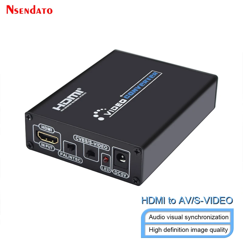 HDMI to 3 RCA CVBS S Video AV Audio Converter AV S Video to HDMI Converter PAL/NTSC Switch Switcher Adaptor For TV Blue-Ray DVD