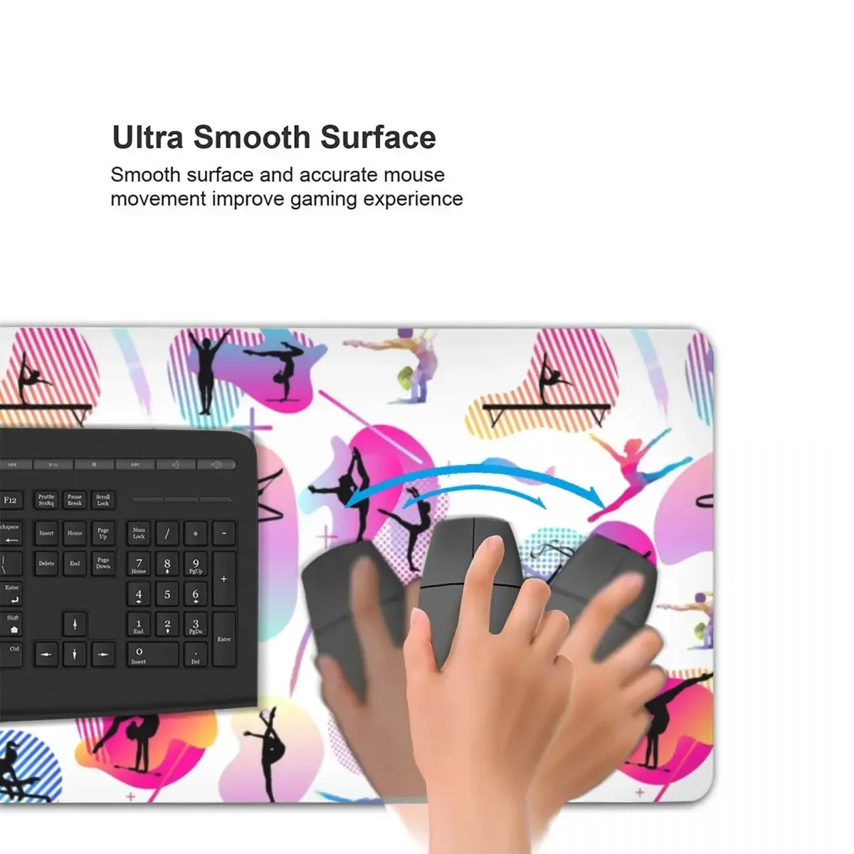 Ginástica impressão grande mouse pad teclado do computador mouse tapete gamer computador portátil tapete de mesa acessórios de escritório tapetes de mesa