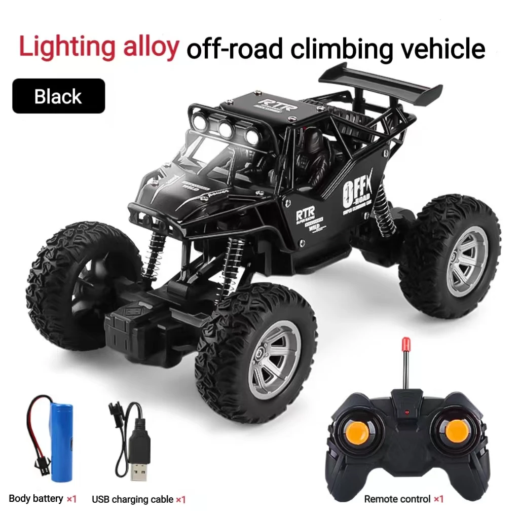 Alloy climbing remote control car drift off-road vehicle two-wheel drive climbing remote control car charging toy car