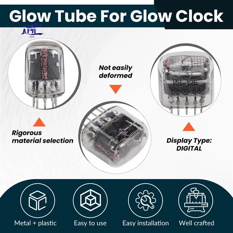 

AF91-1Pcs New IN-12 IN12 Glow Tube For Glow Clock Nixie Digital LED Clock With Decimal Point