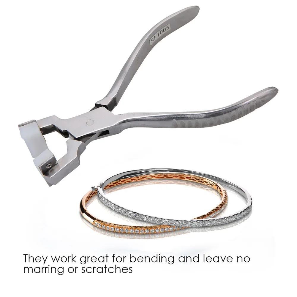 

Precision Stainless Steel Bracelet Repair Tool Curved Plier Leverage Design Bending Plier Bracelet Making Tool Jewelry Repair