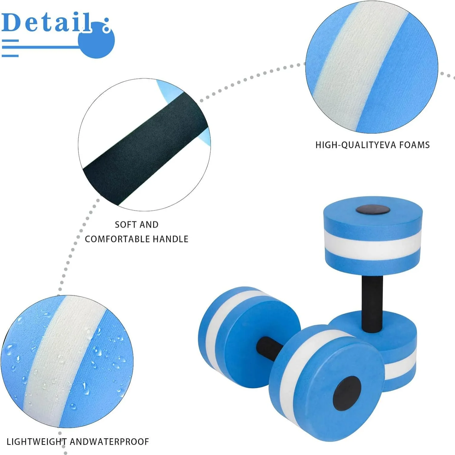 

Lightweight and Durable Aqua Fitness Barbells - Set of 2 for Effective Resistance Training in Water Aerobics and Pool Exercise,
