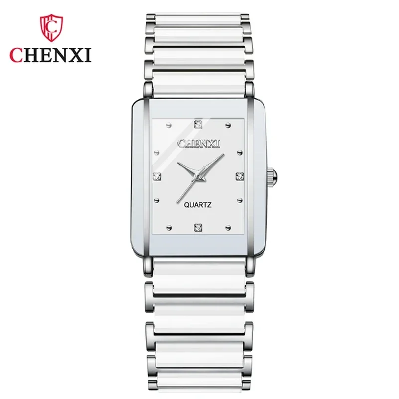 CHENXI 104A relojes de cuarzo de cerámica simulada para hombres y mujeres pareja de lujo famoso reloj de pulsera masculino regalo para amantes reloj Masculino