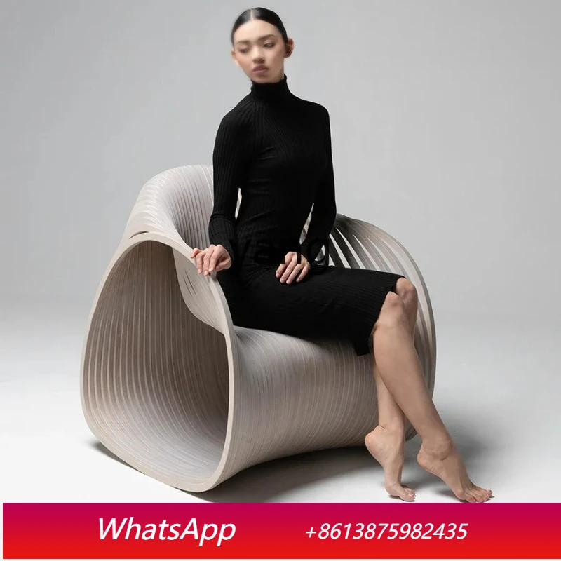 

LTT Solid Wood Leisure Chair Dining Chair Single Villa Hotel Homestay Lazy Sofa Chair