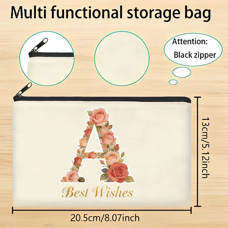 1 قطعة حقيبة تخزين من القماش التصميم الأولي المحمولة السفر المنظم للجنسين طالب القلم حقيبة الاستخدام اليومي اكسسوارات كيس التخزين #3