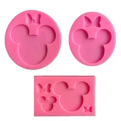 Mouse bow silicone sugar turning mold DIY chocolate biscuit mold pace cake decoration tool